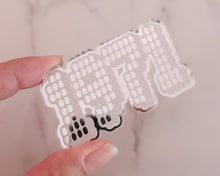 Load image into Gallery viewer, 3'' Silver Mirror Disco Ball Acrylic Cake Charm - Made in the UK with Love from House of Toot Sweet - Just £3! Shop now at House of Toot Sweet