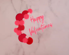 Load image into Gallery viewer, 4'' Happy Valentines Balloon Arch Acrylic Cake Topper - Made in the UK with Love from House of Toot Sweet - Just £5.50! Shop now at House of Toot Sweet