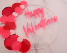 Load image into Gallery viewer, 4'' Happy Valentines Balloon Arch Acrylic Cake Topper - Made in the UK with Love from House of Toot Sweet - Just £5.50! Shop now at House of Toot Sweet