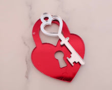 Load image into Gallery viewer, Love Lock & Key Acrylic Cake Charm - Made in the UK with Love from House of Toot Sweet - Just £4! Shop now at House of Toot Sweet