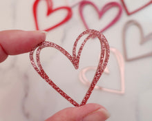 Load image into Gallery viewer, 7x Scribble Hearts Cupcake Toppers - Made in the UK with Love from House of Toot Sweet - Just £4! Shop now at House of Toot Sweet