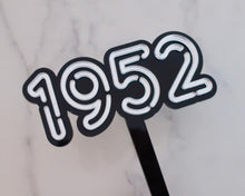 Load image into Gallery viewer, 4'' Neon lights 1952 Cake topper - Made in the UK with Love from House of Toot Sweet - Just £6! Shop now at House of Toot Sweet