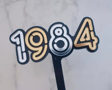 Load image into Gallery viewer, 5'' 80s Neon lights 1984 Cake topper - Made in the UK with Love from House of Toot Sweet - Just £6.50! Shop now at House of Toot Sweet