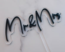 Load image into Gallery viewer, 4'' Mr & Mrs Acrylic Cake Topper - Made in the UK with Love from House of Toot Sweet - Just £4! Shop now at House of Toot Sweet