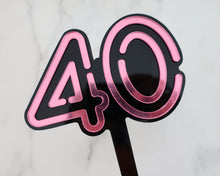 Load image into Gallery viewer, 80s Neon lights Personalised Age Name Cake topper - Made in the UK with Love from House of Toot Sweet - Just £10! Shop now at House of Toot Sweet