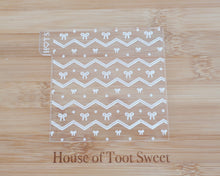 Load image into Gallery viewer, Zig Zag Bows Texture Fondant Embosser - Made in the UK with Love from House of Toot Sweet - Just £7! Shop now at House of Toot Sweet