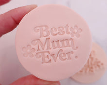 Load image into Gallery viewer, Best Mum Ever Retro Fondant Stamp - Made in the UK with Love from House of Toot Sweet - Just £5! Shop now at House of Toot Sweet
