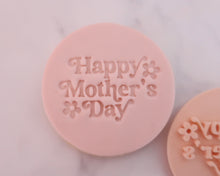 Load image into Gallery viewer, Happy Mothers Day Retro Fondant Stamp - Made in the UK with Love from House of Toot Sweet - Just £5! Shop now at House of Toot Sweet