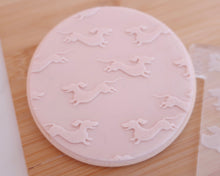 Load image into Gallery viewer, Dashing Dachshunds Texture Fondant Embosser - Made in the UK with Love from House of Toot Sweet - Just £7! Shop now at House of Toot Sweet