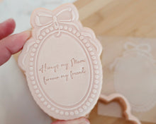 Load image into Gallery viewer, Pearl Frame with Bow Fondant Embosser / Cutter - Made in the UK with Love from House of Toot Sweet - Just £6.50! Shop now at House of Toot Sweet