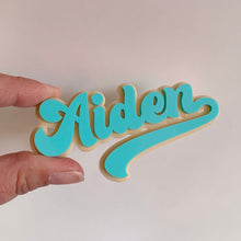 Load image into Gallery viewer, Personalised Retro single Name Cake Charm