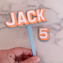 Load image into Gallery viewer, Personalised Name & Age Cake Topper