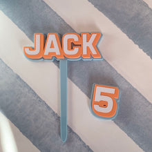 Load image into Gallery viewer, Personalised Name & Age Cake Topper