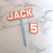 Load image into Gallery viewer, Personalised Name & Age Cake Topper