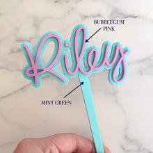 Load image into Gallery viewer, Personalised Name Birthday Cake Topper