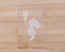 Load image into Gallery viewer, Bunny with Carrot Balloon Fondant Embosser and Cutter - Made in the UK with Love from House of Toot Sweet - Just £6.50! Shop now at House of Toot Sweet