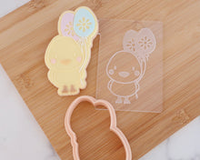 Load image into Gallery viewer, Chick with Easter Egg Balloons Fondant Embosser and Cutter - Made in the UK with Love from House of Toot Sweet - Just £6.50! Shop now at House of Toot Sweet
