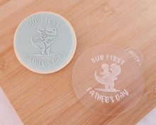Load image into Gallery viewer, First Fathers Day Dinosaur Fondant Cookie Embosser - Made in the UK with Love from House of Toot Sweet - Just £6.50! Shop now at House of Toot Sweet