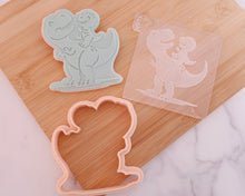 Load image into Gallery viewer, Dinosaur Dad and Child Fondant Cookie Embosser / Cutter - Made in the UK with Love from House of Toot Sweet - Just £6.50! Shop now at House of Toot Sweet