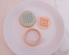 Load image into Gallery viewer, Mini Best Dad Ever Script Fondant Cookie Stamp - Made in the UK with Love from House of Toot Sweet - Just £5! Shop now at House of Toot Sweet