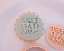 Load image into Gallery viewer, Mini Best Dad Ever Script Fondant Cookie Stamp - Made in the UK with Love from House of Toot Sweet - Just £5! Shop now at House of Toot Sweet