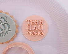Load image into Gallery viewer, Mini Best Dad Ever Script Fondant Cookie Stamp - Made in the UK with Love from House of Toot Sweet - Just £5! Shop now at House of Toot Sweet