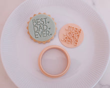 Load image into Gallery viewer, Mini Best Dad Ever Hearts Fondant Cookie Stamp - Made in the UK with Love from House of Toot Sweet - Just £5! Shop now at House of Toot Sweet