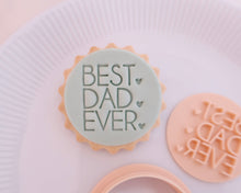 Load image into Gallery viewer, Mini Best Dad Ever Hearts Fondant Cookie Stamp - Made in the UK with Love from House of Toot Sweet - Just £5! Shop now at House of Toot Sweet