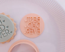 Load image into Gallery viewer, Mini Best Dad Ever Hearts Fondant Cookie Stamp - Made in the UK with Love from House of Toot Sweet - Just £5! Shop now at House of Toot Sweet