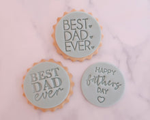 Load image into Gallery viewer, Mini Best Dad Ever Hearts Fondant Cookie Stamp - Made in the UK with Love from House of Toot Sweet - Just £5! Shop now at House of Toot Sweet