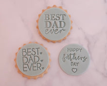 Load image into Gallery viewer, Mini Best Dad Ever Script Fondant Cookie Stamp - Made in the UK with Love from House of Toot Sweet - Just £5! Shop now at House of Toot Sweet