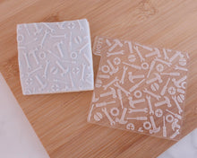 Load image into Gallery viewer, Construction Tools Texture Fondant Cookie Embosser - Made in the UK with Love from House of Toot Sweet - Just £7! Shop now at House of Toot Sweet
