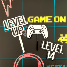 Load image into Gallery viewer, Playstation Inspired Cake Topper & Charm