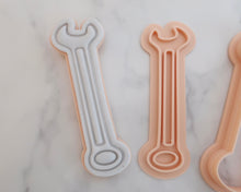 Load image into Gallery viewer, Construction Wrench Fondant Cookie Stamp / Cutter - Made in the UK with Love from House of Toot Sweet - Just £6.50! Shop now at House of Toot Sweet