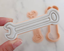Load image into Gallery viewer, Construction Wrench Fondant Cookie Stamp / Cutter - Made in the UK with Love from House of Toot Sweet - Just £6.50! Shop now at House of Toot Sweet