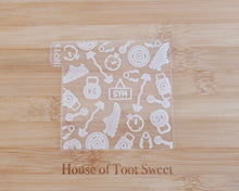 Load image into Gallery viewer, Gym Icons Texture Fondant Cookie Embosser - Made in the UK with Love from House of Toot Sweet - Just £7! Shop now at House of Toot Sweet