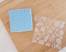 Load image into Gallery viewer, Gym Icons Texture Fondant Cookie Embosser - Made in the UK with Love from House of Toot Sweet - Just £7! Shop now at House of Toot Sweet