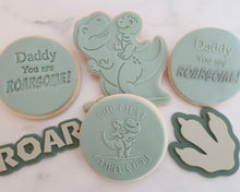Load image into Gallery viewer, Dinosaur Dad and Child Fondant Cookie Embosser / Cutter - Made in the UK with Love from House of Toot Sweet - Just £6.50! Shop now at House of Toot Sweet