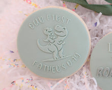 Load image into Gallery viewer, First Fathers Day Dinosaur Fondant Cookie Embosser - Made in the UK with Love from House of Toot Sweet - Just £6.50! Shop now at House of Toot Sweet