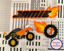 Load image into Gallery viewer, Flaming Monster Truck Cake Charm/ Topper