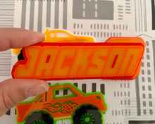 Load image into Gallery viewer, Custom Racing Monster Truck Cake Charm/ Topper