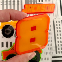 Load image into Gallery viewer, Custom Racing Monster Truck Cake Charm/ Topper