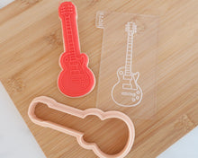 Load image into Gallery viewer, Electric Guitar Fondant Cookie Embosser / Cutter - Made in the UK with Love from House of Toot Sweet - Just £6.50! Shop now at House of Toot Sweet