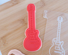 Load image into Gallery viewer, Electric Guitar Fondant Cookie Embosser / Cutter - Made in the UK with Love from House of Toot Sweet - Just £6.50! Shop now at House of Toot Sweet