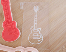 Load image into Gallery viewer, Electric Guitar Fondant Cookie Embosser / Cutter - Made in the UK with Love from House of Toot Sweet - Just £6.50! Shop now at House of Toot Sweet
