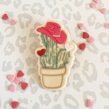 Load image into Gallery viewer, Cactus with Hearts & Cowgirl Hat Fondant Embosser & Cutter
