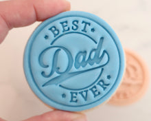 Load image into Gallery viewer, Best Dad Ever Logo Fondant Cookie Stamp - Made in the UK with Love from House of Toot Sweet - Just £5! Shop now at House of Toot Sweet