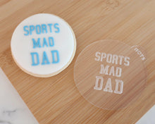 Load image into Gallery viewer, Sports Mad Dad Fondant Cookie Embosser - Made in the UK with Love from House of Toot Sweet - Just £6.50! Shop now at House of Toot Sweet