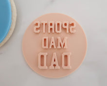 Load image into Gallery viewer, Sports Mad Dad Fondant Cookie Stamp - Made in the UK with Love from House of Toot Sweet - Just £5! Shop now at House of Toot Sweet