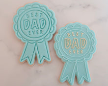 Load image into Gallery viewer, Rosette Best Dad Ever Fondant Cookie Stamp / Cutter - Made in the UK with Love from House of Toot Sweet - Just £6.50! Shop now at House of Toot Sweet